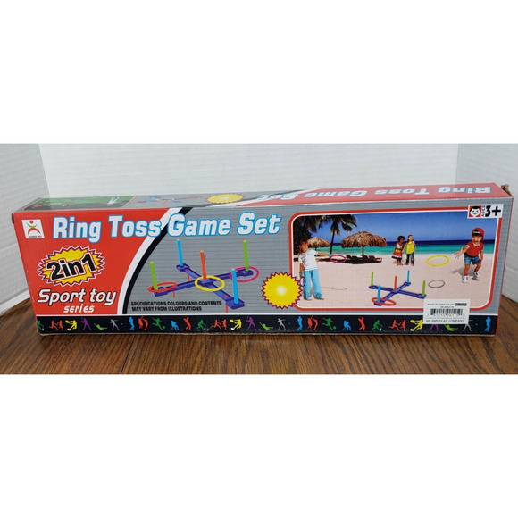 2 in1 Sport Toy Series Ring Toss Game Set Ages 3 + - Picture 3 of 5